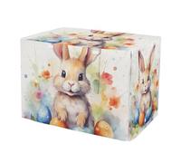 RPLIFE Housse de cage pour chien motif œufs de lapin de Pâques à l'aquarelle lavable, tailles S à XL et résistantes à l'eau pour cages pour animaux de compagnie, taille S