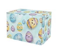 RPLIFE Housse de cage pour chien motif œufs de Pâques amusants avec côtés enroulables, housse de cage résistante au vent pour chien, taille L