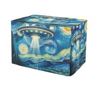 RPLIFE Housse de cage pour chien - Panneaux latéraux enroulables - Housse de cage UFO Nuit étoilée pour dressage de chiots - Taille M