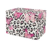 RPLIFE Housse de cage pour chien résistante à l'eau et lavable pour dressage de chiots, motif léopard noir, rose, taille L