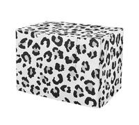 RPLIFE Housse de cage respirante pour chien avec ouvertures, réduit les aboiements, motif léopard à pois noirs et blancs, taille S