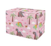 RPLIFE Housses de cage pour chien colorées et mignonnes en forme de dinosaures roses, housses respirantes, housses coupe-vent pour cages d'animaux domestiques, taille S