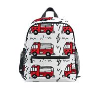 RPLIFE Joli sac à dos camion rouge pour filles et garçons, mini sac à dos, Camion rouge mignon, Small, Sacs à dos cool imprimé football