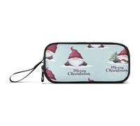 RPLIFE Jolie trousse à crayons en tissu avec motif nain de Noël