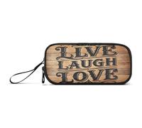 RPLIFE Live Laugh Love Trousse à crayons avec poignée pour adulte