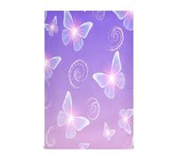 RPLIFE Lot de 6 torchons absorbants pour comptoir de cuisine, 71,1 x 45,7 cm, motif papillons lumineux violets