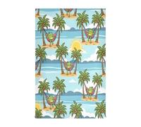 RPLIFE Lot de 6 torchons absorbants pour vaisselle Motif grenouille et palmiers 71 x 45 cm