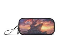 RPLIFE Majestic Dragon Trousse à crayons et crayons en tissu Motif dragon