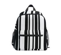 RPLIFE Mini sac à dos à rayures noires et blanches pour garçons et filles