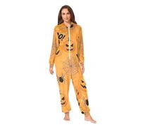 RPLIFE Orange Lantern Halloween Pyjama de Noël une pièce pour homme et femme, Lanterne orange Halloween, XX-Large