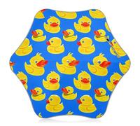 RPLIFE Parapluie bleu vif motif canards mignons pour garçon et fille, parapluie imperméable et coupe-vent, parapluies pour enfants de 4 à 8 ans, auvent de 88,9 cm