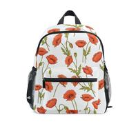 RPLIFE Petit sac à dos avec pétales de coquelicots rouges pour tout-petits, garçons et filles, Pétales de coquelicots rouges, Medium, Sacs à dos cool imprimé football