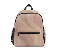 RPLIFE Petit sac à dos de voyage avec étiquette nominative, motif marbre, rose poudré, beige et rose pour tout-petits, garçons et filles, sac d'école pour enfants, Marbre rose poudré rose beige, 3-5