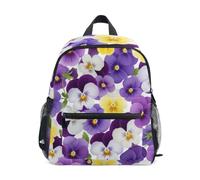 RPLIFE Petit sac à dos motif fleurs de pensée violet pour tout-petit, garçons et filles, petit sac à dos, Fleurs de pensées violettes, Medium, Sacs à dos cool imprimé football