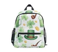 RPLIFE Petit sac à dos pour garçons et filles, St Patricks, vert irlandais, petit sac à dos préscolaire pour filles avec étiquette nominative, vert, St Patrick Vert irlandais, 6-8 Years, Sacs à dos