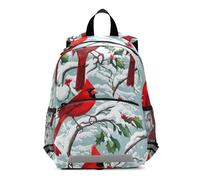 RPLIFE Red Bird Snow Sac à dos pour enfant garçon avec laisse Mini sac à dos d'école et de voyage 3 à 6 ans, taille M