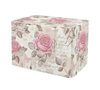 RPLIFE Romantic Paris - Housse de cage pour chien rose beige résistante aux UV - Housse de cage coupe-vent pour dressage de chiots - Taille S