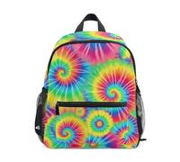 RPLIFE Sac à dos arc-en-ciel coloré Tie Dye pour filles, garçons, enfants, sac à dos d'école, Teinture arc-en-ciel éclatante, Small, Sacs à dos cool imprimé football