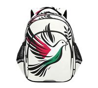 RPLIFE - Sac à dos avec symbole de paix du drapeau palestinien pour garçons et filles de 3 à 8 ans, sac à dos pour enfants d'école primaire, 15 pouces, Symbole de paix du drapeau de la Palestine, S