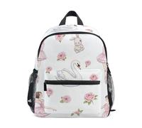 RPLIFE Sac à dos blanc pour tout-petits garçons filles petits enfants avec étiquette nominative, mini sac à dos de voyage blanc, Danseurs de ballet Blanc, 3-5 Years, Sacs à dos mignons