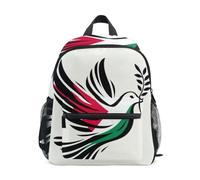RPLIFE Sac à dos blanc symbole de paix pour garçons et filles, Symbole de paix blanc, Medium, Sacs à dos cool imprimé football
