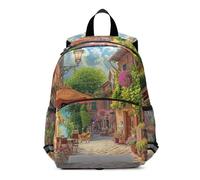 RPLIFE Sac à dos de voyage pour tout-petits garçons et filles Motif scène de rue italienne Taille M 3-6 ans