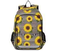 RPLIFE Sac à dos en bois de tournesols pour enfants, 43,2 cm, pour école primaire des garçons, sacs à dos de voyage, 6 à 12 ans