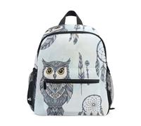 RPLIFE Sac à dos en plumes de hibou avec étiquette de nom, sacs à dos pour petit enfant, 3-8 ans, Plume de chou, Small, Sacs à dos mignons