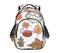 RPLIFE Sac à dos personnalisé pour enfants, sac à dos élémentaire mignon de dessin animé d'automne pour garçons, Gnomes d'automne mignons de dessin animé, 15 Inch, Sacs à dos traditionnels