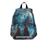 RPLIFE Sac à dos pour enfant, mini sac à dos conte de fées Prince Princesse | Avec laisse, pour 3-6 ans