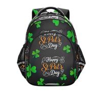 RPLIFE Sac à dos pour enfants, Clover Saint Day, noir, sac à dos pour école primaire, Clover Saint Day Noir, 17 Inch, Classique