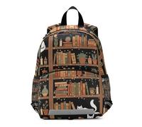 RPLIFE Sac à dos pour tout-petits filles garçons, bibliothèque de chats confortables, sac de voyage, mini sac d'école pour enfants, 3 à 6 ans, taille M