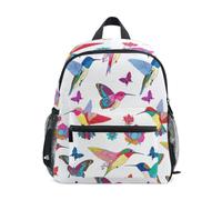 RPLIFE Sac à dos pour tout-petits filles garçons, colibris colorés blancs pour enfants, Colibri colorés blancs, Small, Sacs à dos cool imprimé football