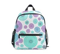 RPLIFE Sac à dos pour tout-petits filles garçons, pois bleu, turquoise, violet, blanc sac à dos pour petit enfant, Bleu Pois Turquoise Violet Blanc, Small, Sacs à dos cool imprimé football