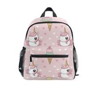 RPLIFE Sac à dos pour tout-petits filles garçons, sac à dos d'école licorne mignonne rose crème glacée pour enfants, Glace licorne mignonne rose, Small, Sacs à dos cool imprimé football