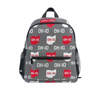 RPLIFE Sac à dos pour tout-petits filles garçons, sacs à dos gris pour enfants State Ohio, État de l'Ohio Gris, Medium, Sacs à dos cool imprimé football