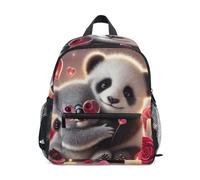 RPLIFE Sac à dos pour tout-petits, garçons et filles, mignon panda, koala Love Vibes, sacs à dos pour enfants avec étiquette nominative, sac de voyage, sac de voyage, 3 à 8 ans, Adorable panda Koala