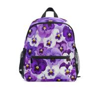 RPLIFE Sac à dos pour tout-petits garçons et filles, sacs à dos pour enfants motif pensées violettes, Pensée Fleur Violet, Medium, Sacs à dos cool imprimé football