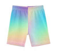 RPLIFE Short de cyclisme en coton pour fille doublé avec dégradé arc-en-ciel pastel pour enfants, short d'été pour tout-petits, sous les robes, 4T, Dégradé arc-en-ciel pastel (2), 5 Ans
