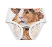 RPLIFE Sous-vêtements pour enfants, cochon d'Inde portant un chapeau, culotte en coton, sous-vêtements pour filles, 2 à 8 ans, Cochon d'Inde portant un chapeau, 5 ans