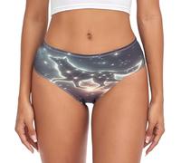 RPLIFE Suspendus Gardens of Babylon Sous-vêtement pour femme Slip Comfort Flex Slip Spandex Panty, Sous-vêtements doux, Loup constellation, Small