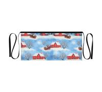 RPLIFE Tablier de serveur court bleu avec 3 poches, joli demi-tabliers pour restaurant, cuisine, jardin