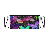 RPLIFE Tablier de serveur court noir avec 3 poches, joli demi-tabliers pour fleuriste, barman, barista