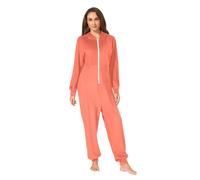 RPLIFE Tomato Combinaison pyjama une pièce en velours cristal ultra doux avec capuche et fermeture éclair pour homme et femme, Tomate, S