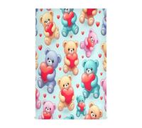 RPLIFE Torchons à vaisselle décoratifs pour le séchage de la vaisselle, 71 x 45,7 cm, motif ours mignons et cœurs rouges