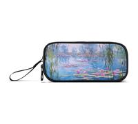 RPLIFE Trousse à crayons Claude Monet avec poches Motif nénuphars et saules, Claude Monet Nénuphars et saule, one size, Style artistique