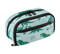 RPLIFE Trousse à crayons Dinosaures Rex pour filles et garçons, grande capacité, organiseur de papeterie multi-compartiments avec poche en PVC transparent