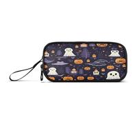 RPLIFE Trousse à crayons en nylon pour fille Motif fantômes d'Halloween