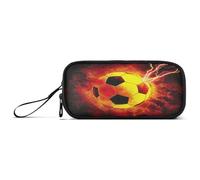 RPLIFE Trousse à crayons en tissu Motif flammes de football Rouge/noir