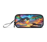 RPLIFE Trousse à crayons et marqueurs Dragon Tiger, grande capacité, avec fermeture éclair